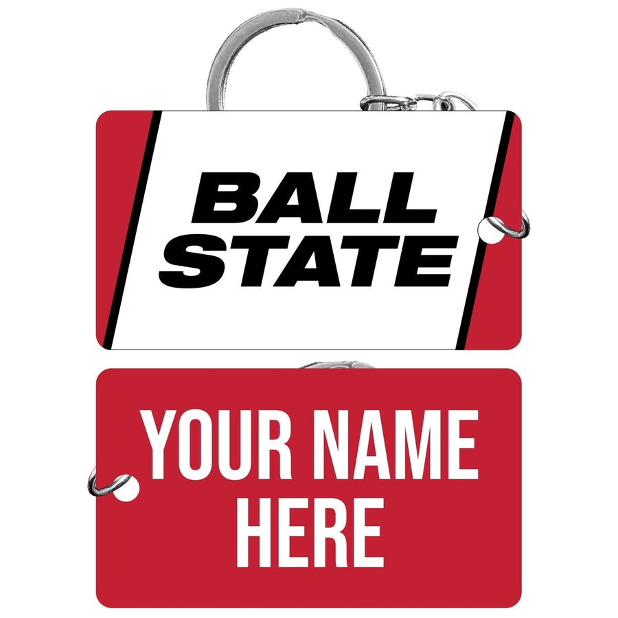 Ball State University Customizable Acrylic Keychain 1.5" x 2.75" Officially Licensed Collegiate Product Image 1