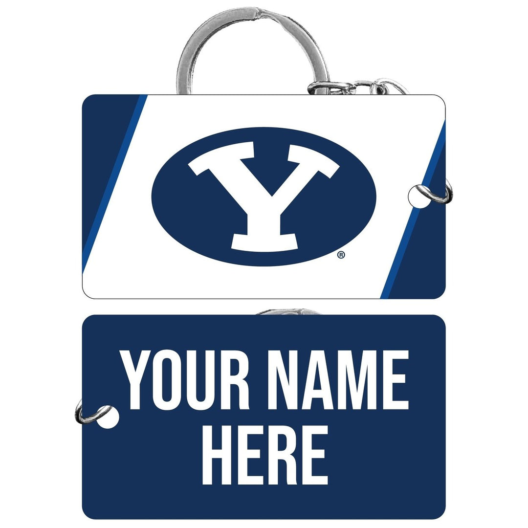 Brigham Young Cougars Customizable Acrylic Keychain 1.5" x 2.75" Officially Licensed Collegiate Product Image 1