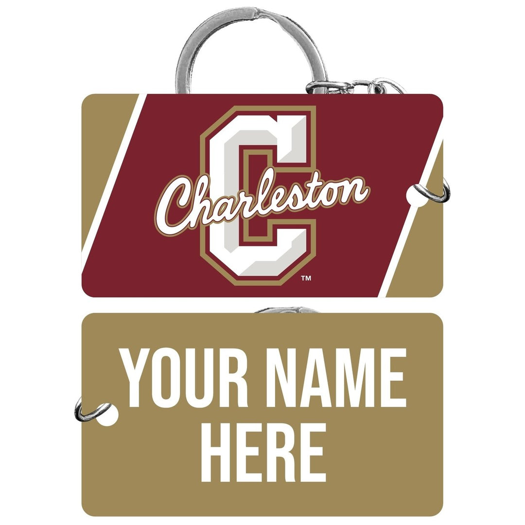 College of Charleston Customizable Acrylic Keychain 1.5" x 2.75" Officially Licensed Collegiate Product Image 1