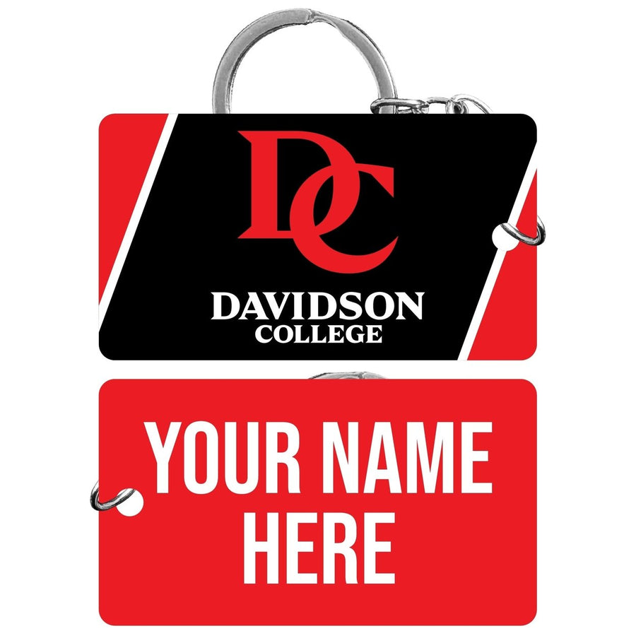 Davidson College Customizable Acrylic Keychain 1.5" x 2.75" Officially Licensed Collegiate Product Image 1