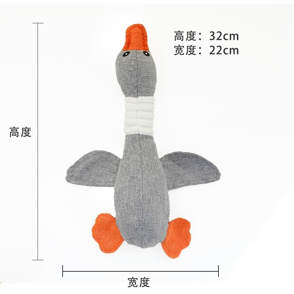 Squeak Dog Toy Plush Wild Goose Sounds Chew Training Teeth Cleaning Puppy Image 8