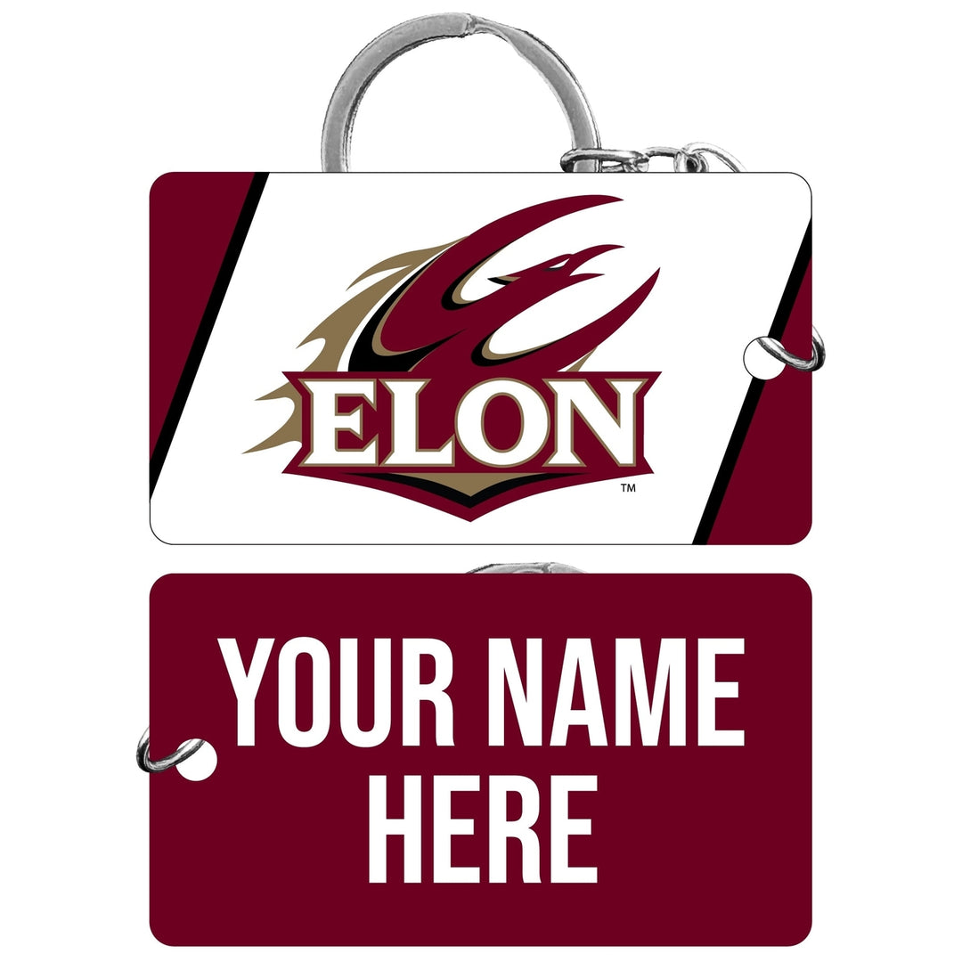 Elon University Customizable Acrylic Keychain 1.5" x 2.75" Officially Licensed Collegiate Product Image 1