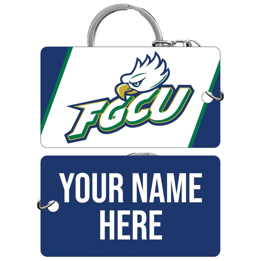 Florida Gulf Coast Eagles Customizable Acrylic Keychain 1.5" x 2.75" Officially Licensed Collegiate Product Image 1