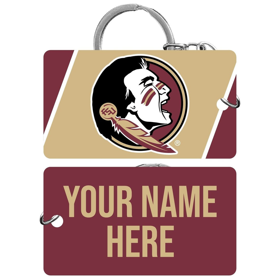 Florida State Seminoles Customizable Acrylic Keychain 1.5" x 2.75" Officially Licensed Collegiate Product Image 1