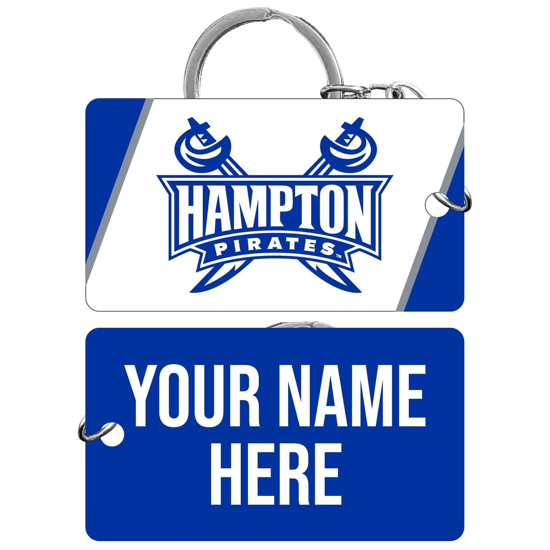 Hampton University Customizable Acrylic Keychain 1.5" x 2.75" Officially Licensed Collegiate Product Image 1