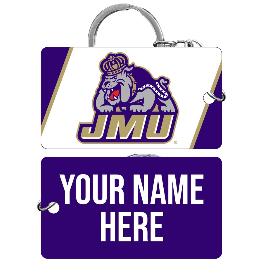 James Madison Dukes Customizable Acrylic Keychain 1.5" x 2.75" Officially Licensed Collegiate Product Image 1