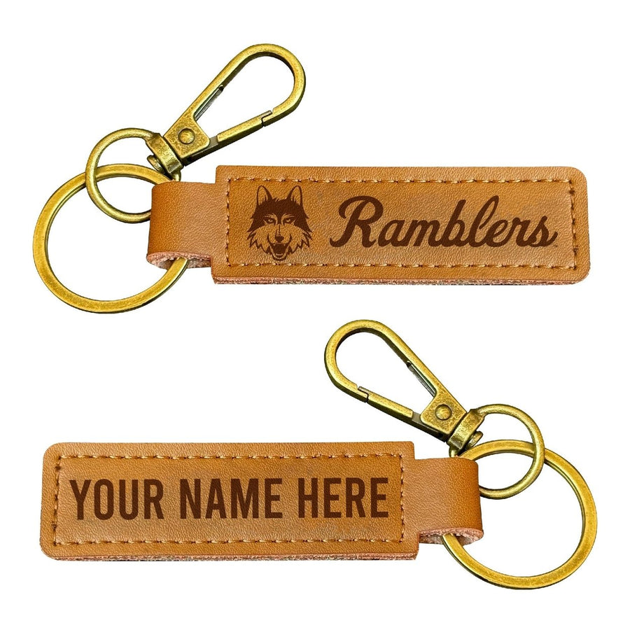 Loyola University Ramblers Customizable Leather Keychain 3.25" Long Officially Licensed Collegiate Product Image 1