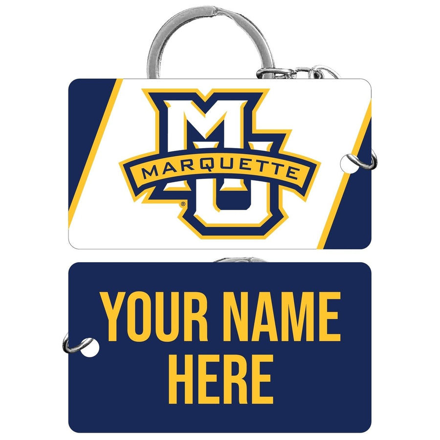 Marquette Golden Eagles Customizable Acrylic Keychain 1.5" x 2.75" Officially Licensed Collegiate Product Image 1