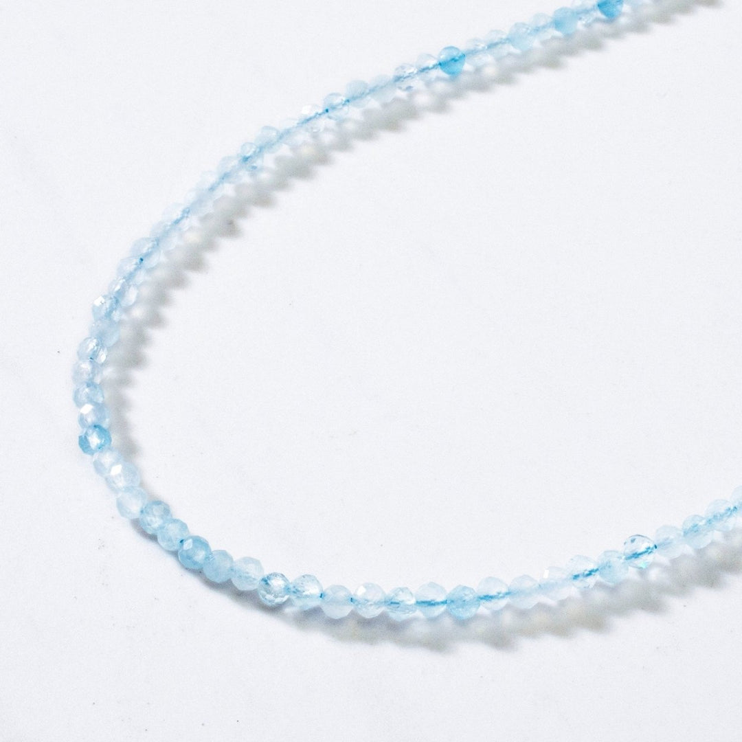 Aquamarine Faceted Necklace Image 1