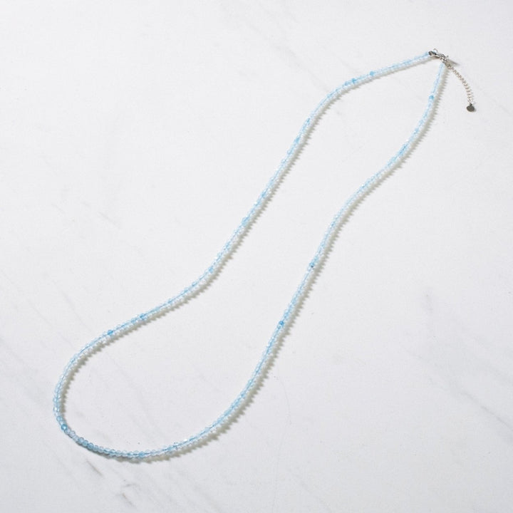 Aquamarine Faceted Necklace Image 6