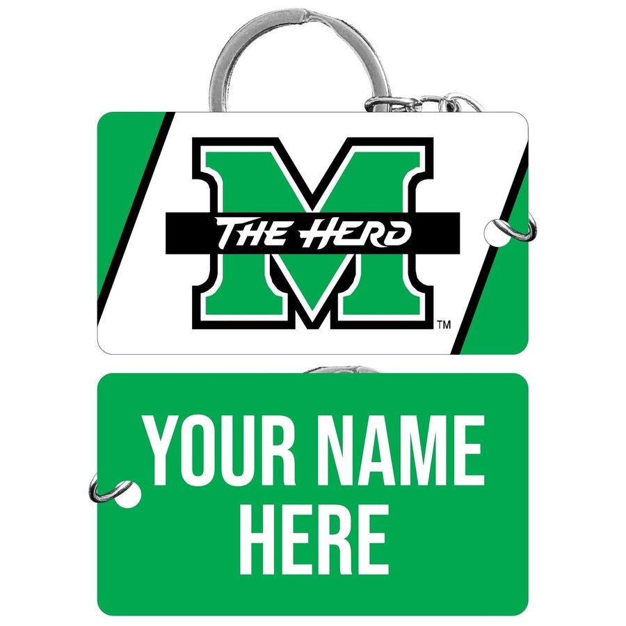 Marshall Thundering Herd Customizable Acrylic Keychain 1.5" x 2.75" Officially Licensed Collegiate Product Image 1