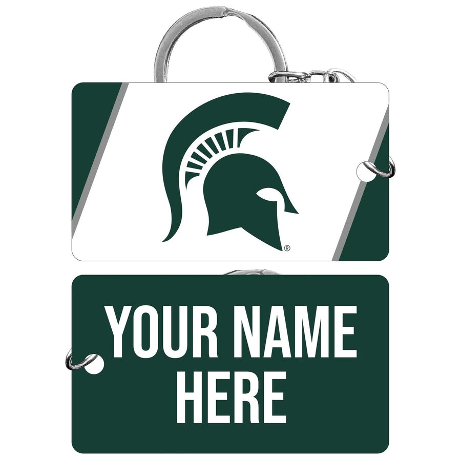 Michigan State Spartans Customizable Acrylic Keychain 1.5" x 2.75" Officially Licensed Collegiate Product Image 1