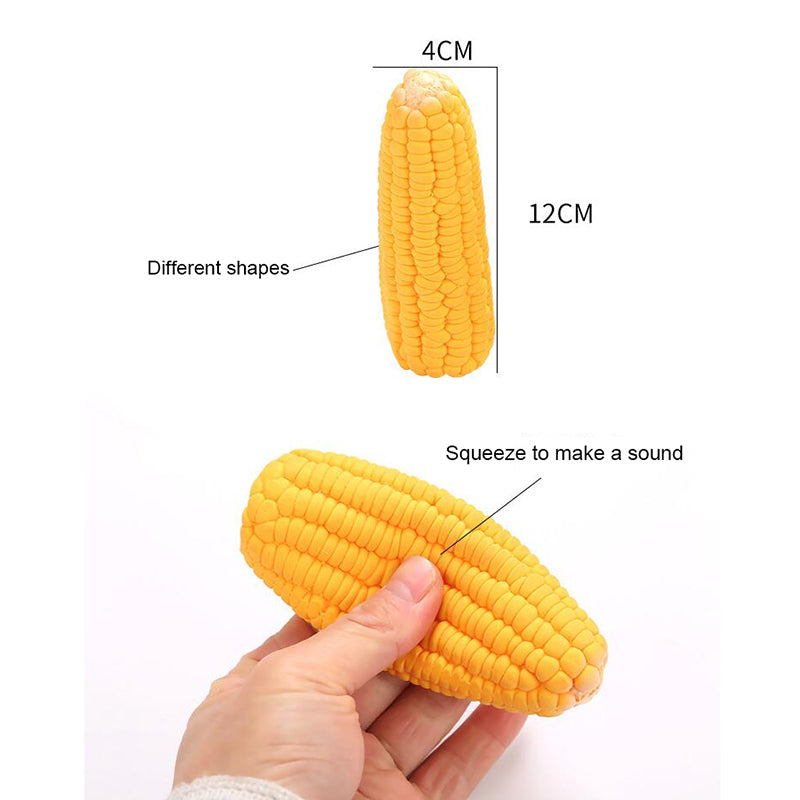 Corn Shape Puppy Squeaky Toy for Small Dogs Yellow Bite Resistant Pet Supplies Image 6