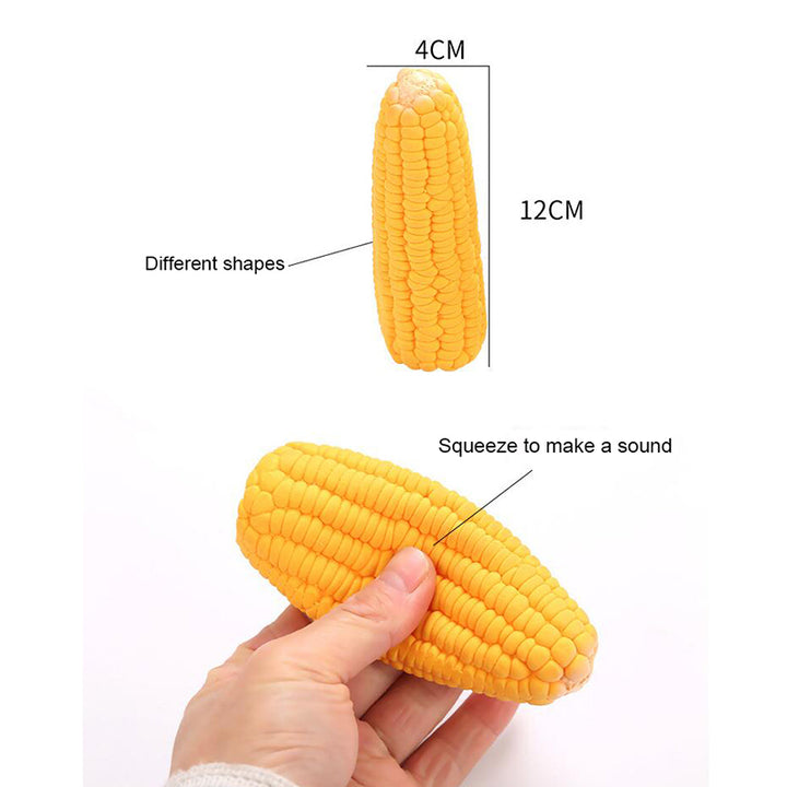 Corn Shape Puppy Squeaky Toy for Small Dogs Yellow Bite Resistant Pet Supplies Image 6