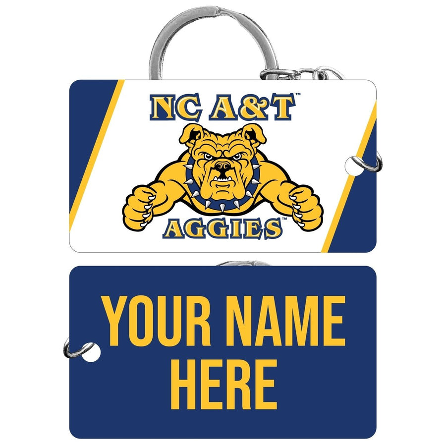 North Carolina AandT State Aggies Customizable Acrylic Keychain 1.5" x 2.75" Officially Licensed Collegiate Product Image 1