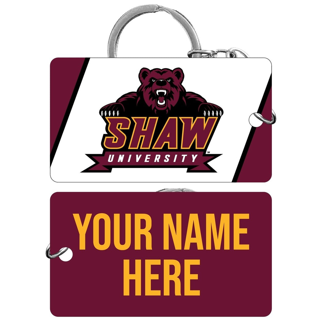 Shaw University Bears Customizable Acrylic Keychain 1.5" x 2.75" Officially Licensed Collegiate Product Image 1