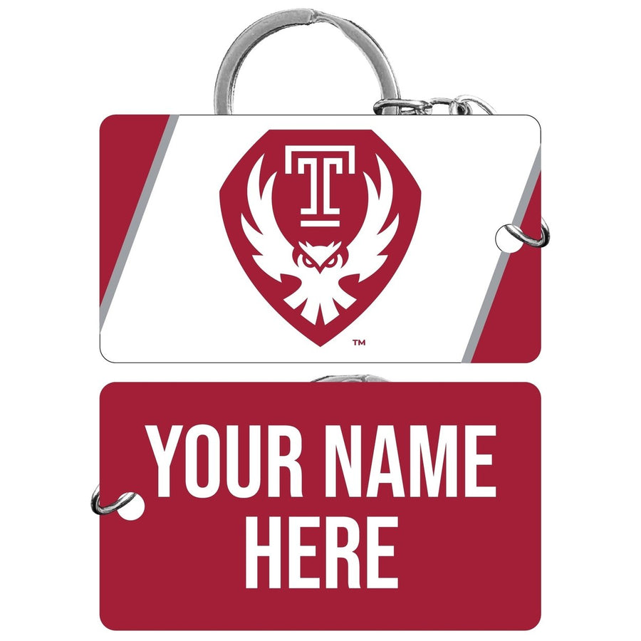 Temple University Customizable Acrylic Keychain 1.5" x 2.75" Officially Licensed Collegiate Product Image 1