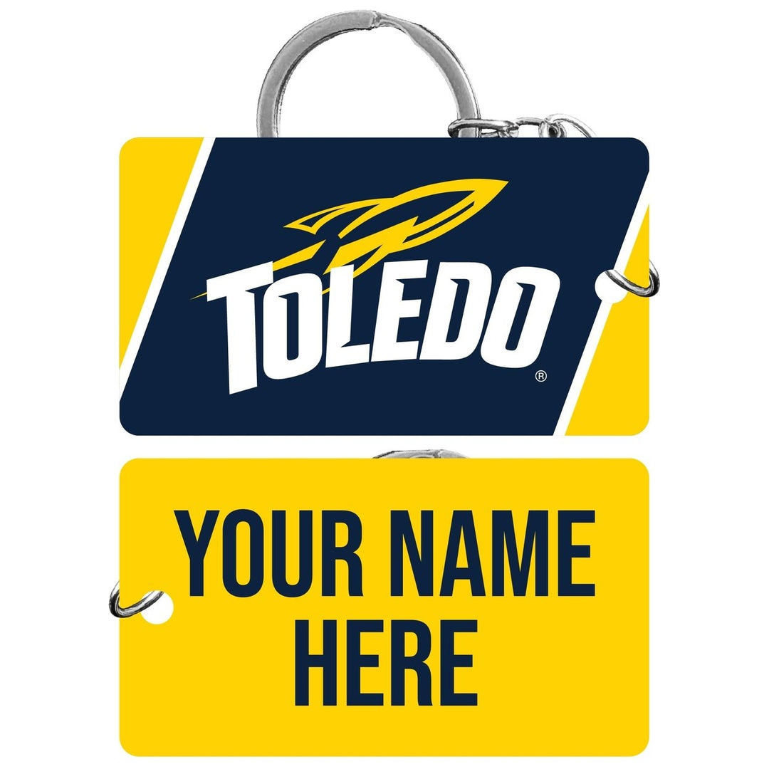 Toledo Rockets Customizable Acrylic Keychain 1.5" x 2.75" Officially Licensed Collegiate Product Image 1