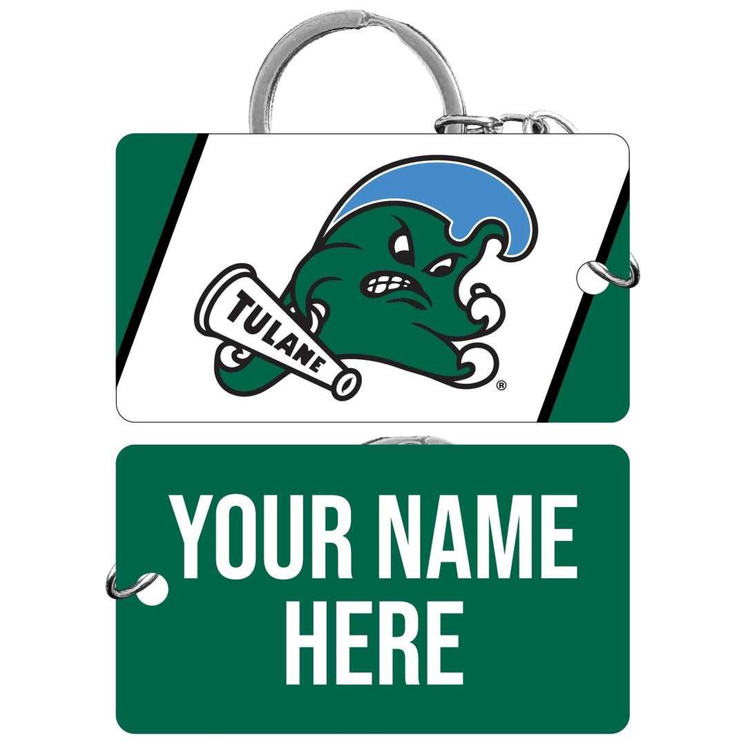 Tulane University Green Wave Customizable Acrylic Keychain 1.5" x 2.75" Officially Licensed Collegiate Product Image 1