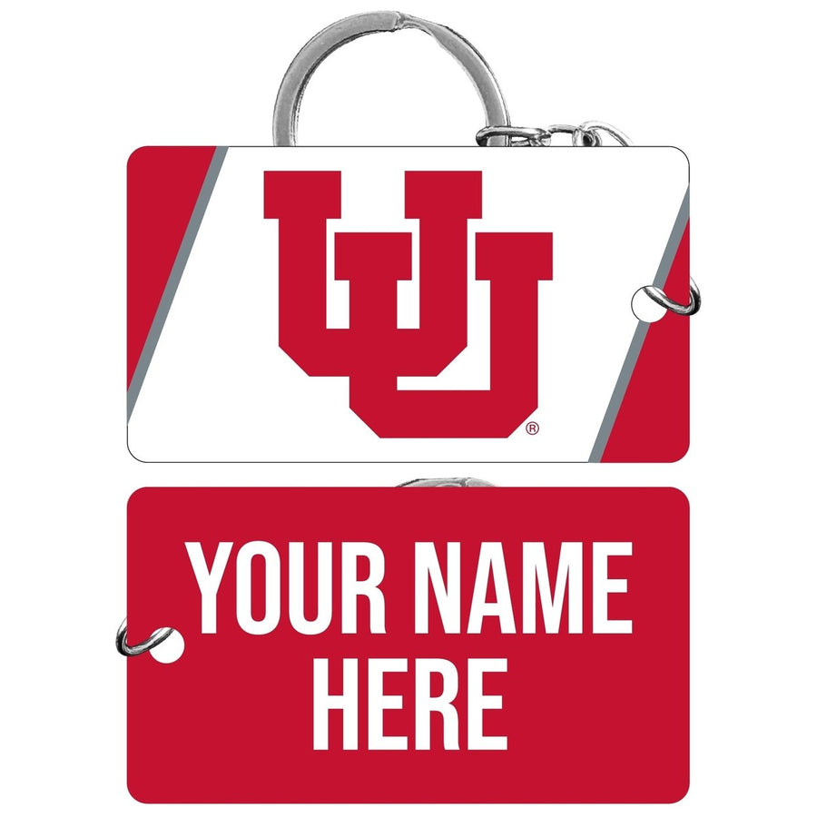 Utah Utes Customizable Acrylic Keychain 1.5" x 2.75" Officially Licensed Collegiate Product Image 1