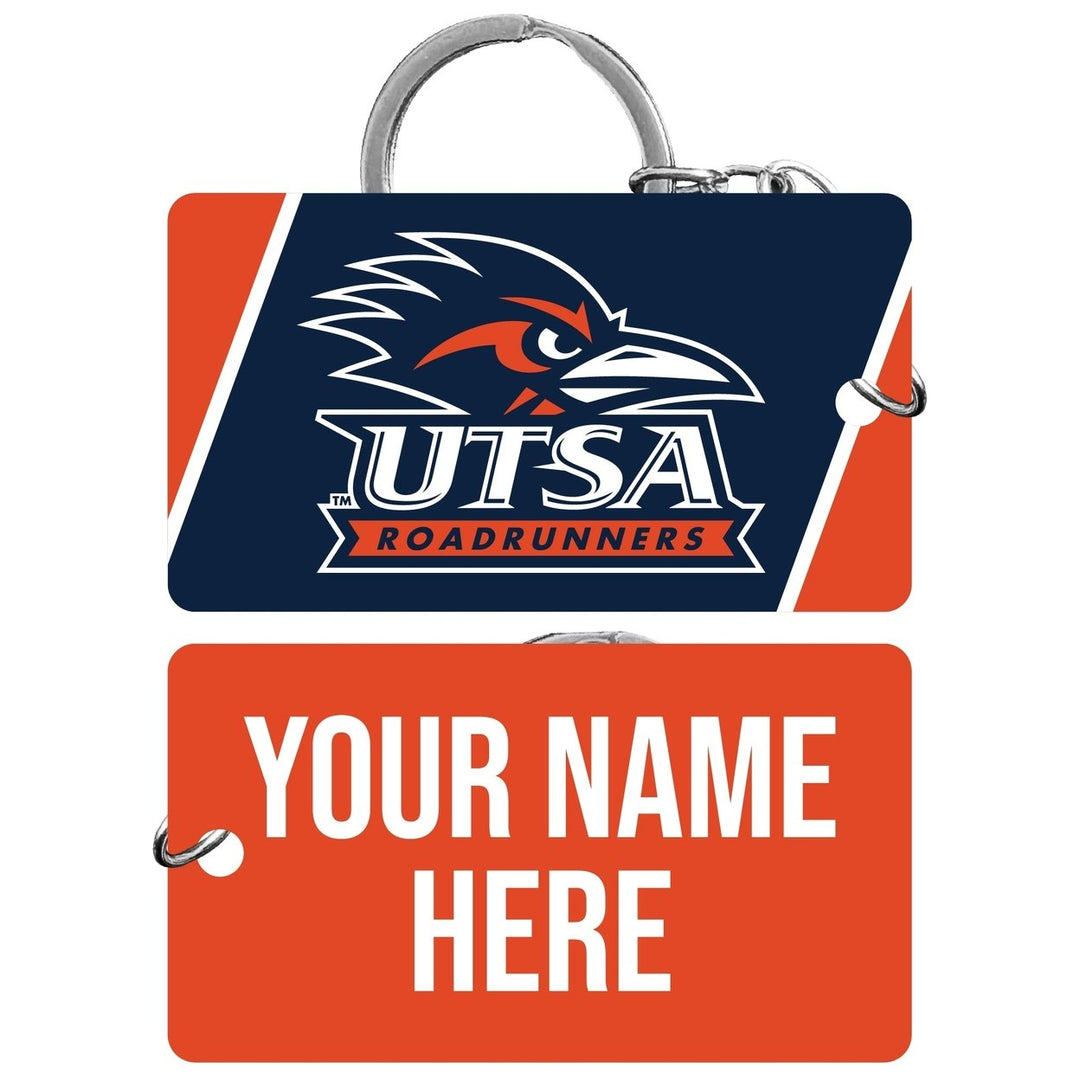 UTSA Road Runners Customizable Acrylic Keychain 1.5" x 2.75" Officially Licensed Collegiate Product Image 1