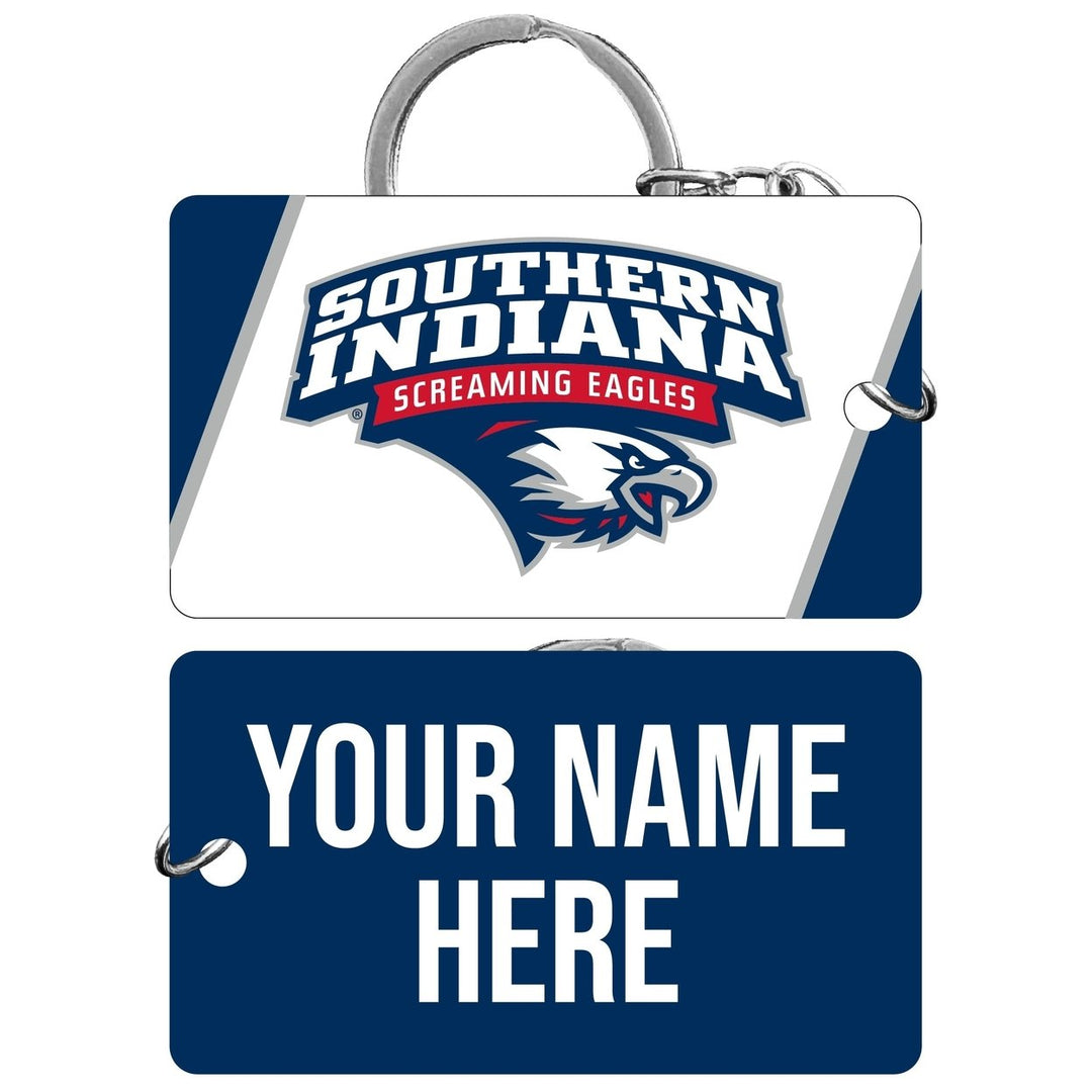 University of Southern Indiana Customizable Acrylic Keychain 1.5" x 2.75" Officially Licensed Collegiate Product Image 1