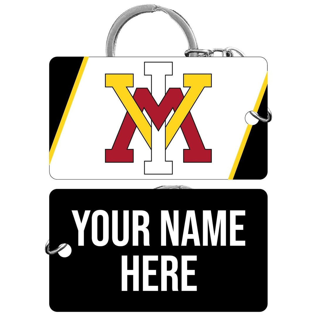 VMI Keydets Customizable Acrylic Keychain 1.5" x 2.75" Officially Licensed Collegiate Product Image 1