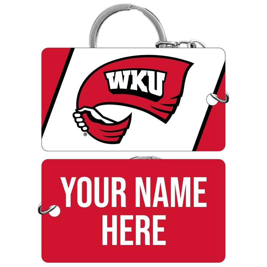 Western Kentucky Hilltoppers Customizable Acrylic Keychain 1.5" x 2.75" Officially Licensed Collegiate Product Image 1