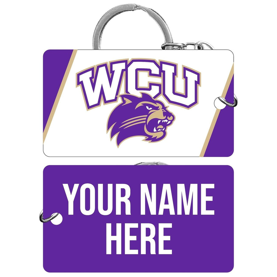 Western Carolina University Customizable Acrylic Keychain 1.5" x 2.75" Officially Licensed Collegiate Product Image 1