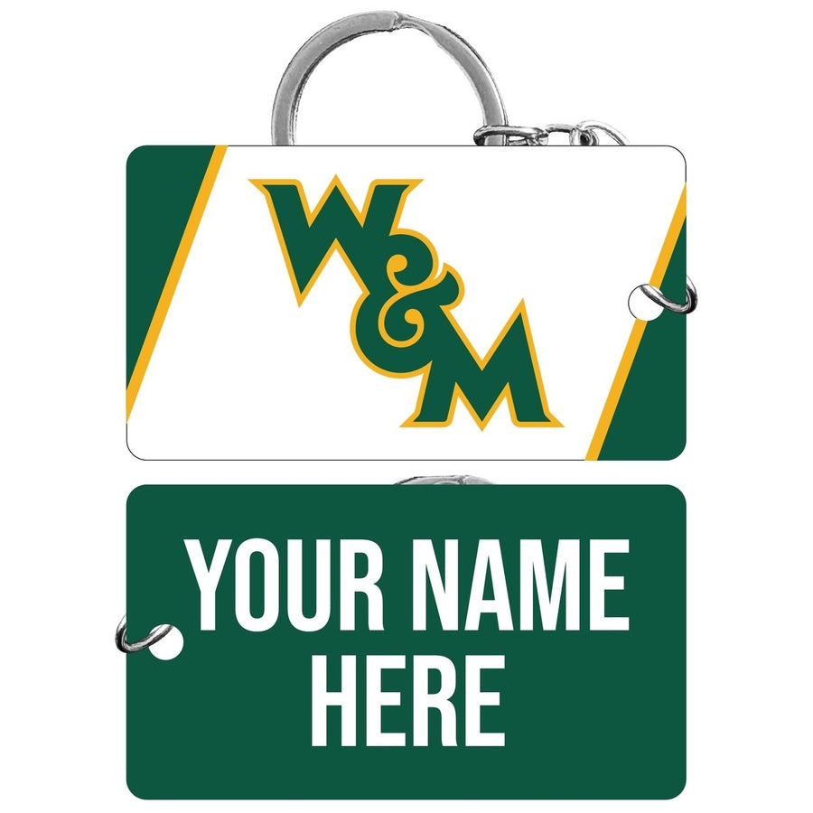 William and Mary Customizable Acrylic Keychain 1.5" x 2.75" Officially Licensed Collegiate Product Image 1