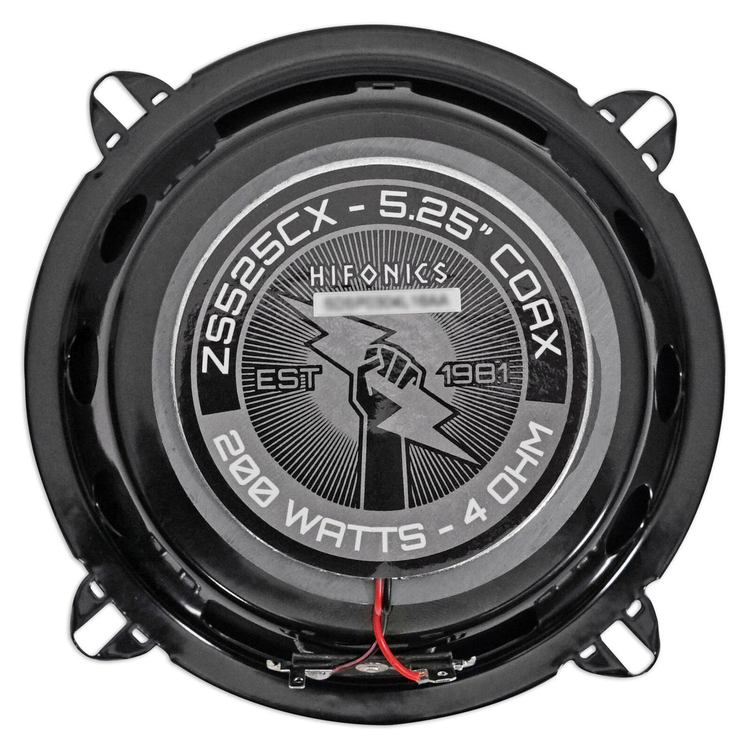 Hifonics Zeus 5.25 Inch Coaxial Car Speakers Black 200 Watt 2-Way Pair Image 4