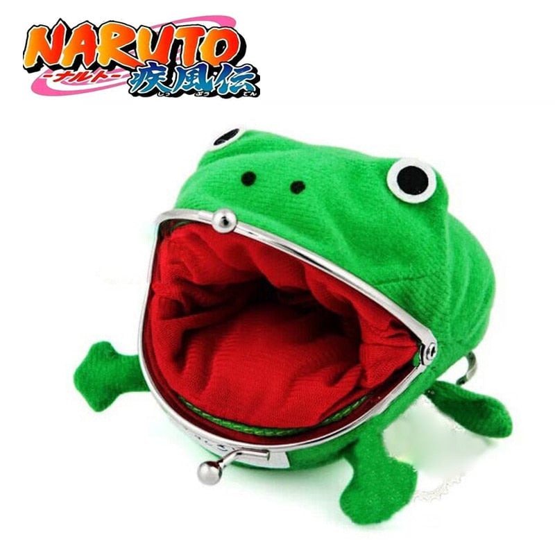 Hokage Ninjia Naruto Frog Coin Purse Cosplay Props Frog Wallet Anime Cartoon Manga Flannel Coin holder Cute Animal Image 1