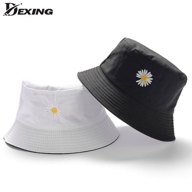 Summer Daisies Bucket Hat men women Fashion cotton reversible Bob Femme Caps Panama sad boys fold Sun fishing fisherman Image 7