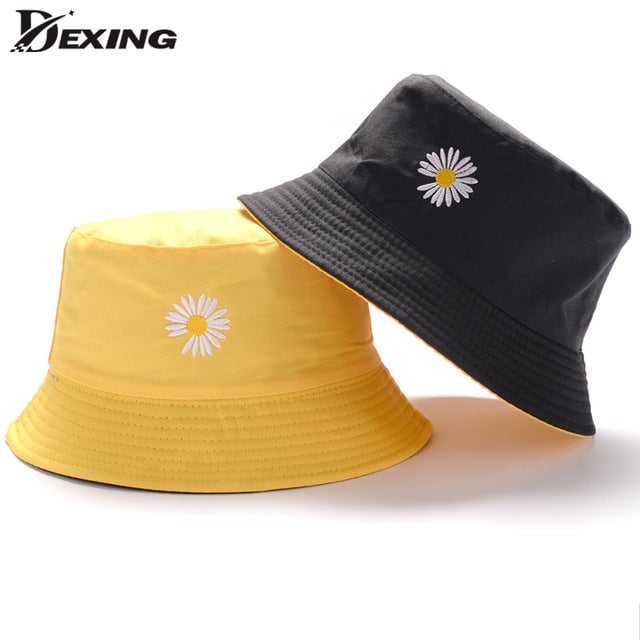 Summer Daisies Bucket Hat men women Fashion cotton reversible Bob Femme Caps Panama sad boys fold Sun fishing fisherman Image 10