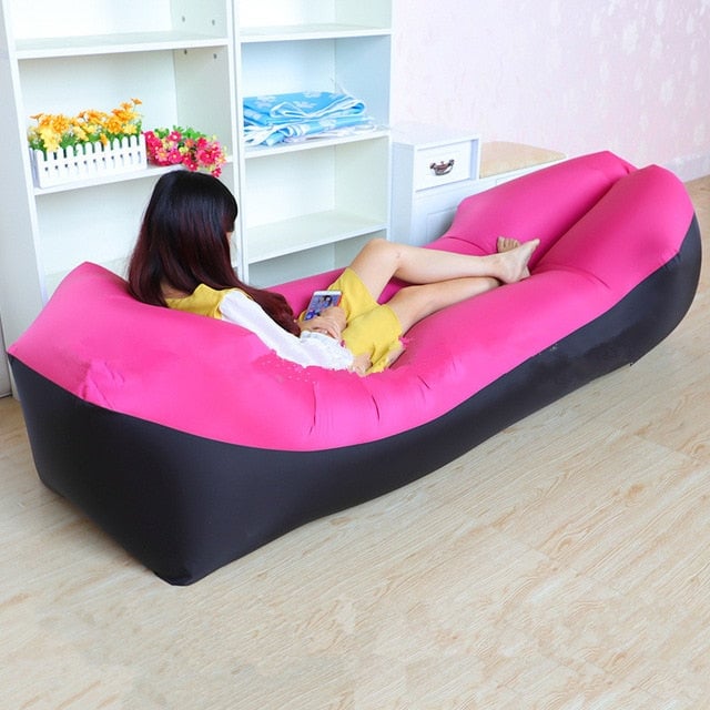 Trend Outdoor Products Fast Infaltable Air Sofa Bed Good Quality Sleeping Bag Inflatable Air Bag Lazy bag Beach Sofa Image 2