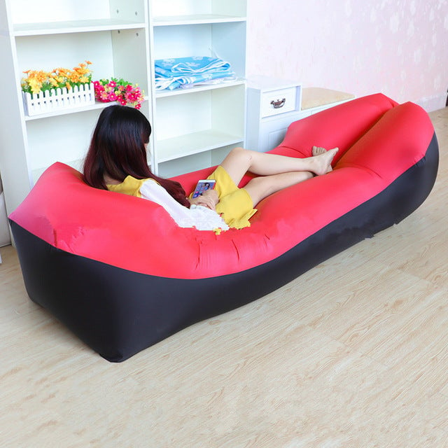 Trend Outdoor Products Fast Infaltable Air Sofa Bed Good Quality Sleeping Bag Inflatable Air Bag Lazy bag Beach Sofa Image 6