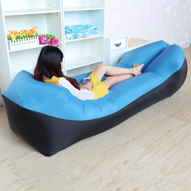 Trend Outdoor Products Fast Infaltable Air Sofa Bed Good Quality Sleeping Bag Inflatable Air Bag Lazy bag Beach Sofa Image 9