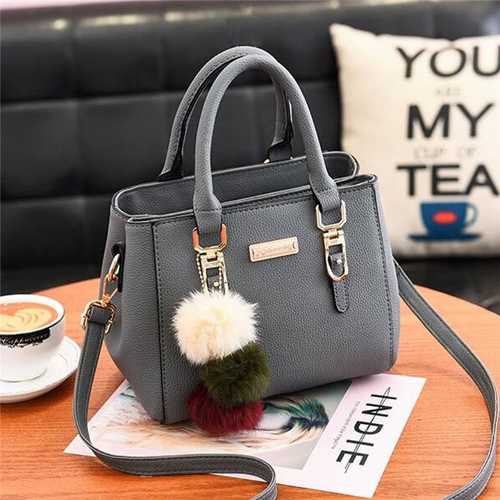 Luxury Handbag Women Bags Women Hairball Shoulder Bag Ladies Hand Bags Vintage Leather Messenger Bag Female Hand Bolso Image 1