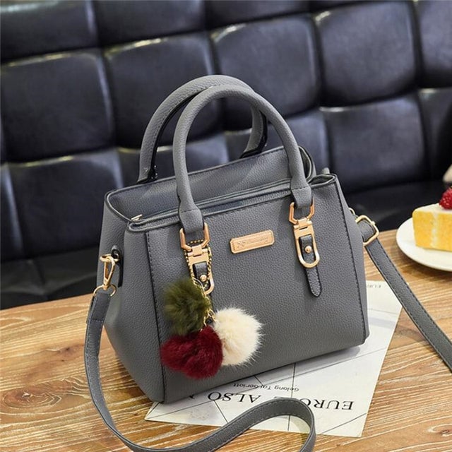 Luxury Handbag Women Bags Women Hairball Shoulder Bag Ladies Hand Bags Vintage Leather Messenger Bag Female Hand Bolso Image 3