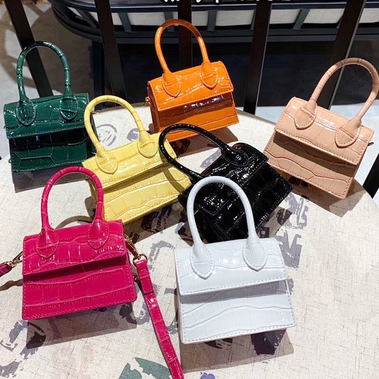 Mini Small Square bag 2019 Fashion Quality PU Leather Womens Handbag Crocodile pattern Chain Shoulder Messenger Bags Image 1