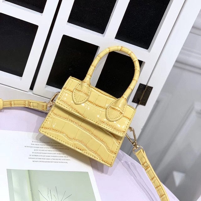 Mini Small Square bag 2019 Fashion Quality PU Leather Womens Handbag Crocodile pattern Chain Shoulder Messenger Bags Image 4