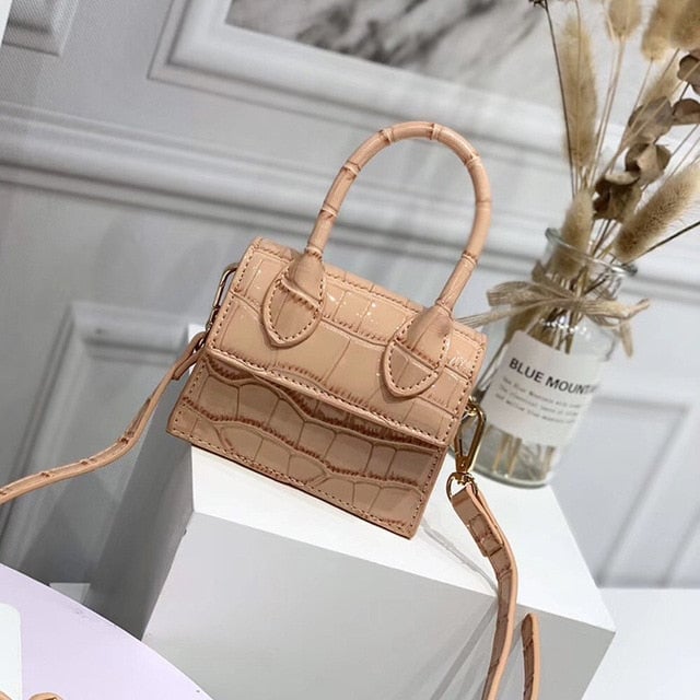 Mini Small Square bag 2019 Fashion Quality PU Leather Womens Handbag Crocodile pattern Chain Shoulder Messenger Bags Image 7