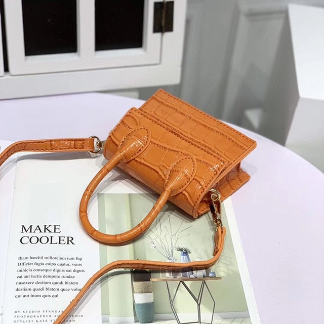 Mini Small Square bag 2019 Fashion Quality PU Leather Womens Handbag Crocodile pattern Chain Shoulder Messenger Bags Image 8