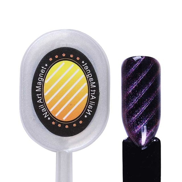 Nail Art Magnet Stick Cat Eye Magnet for UV Gel Varnish Polish 9D Cat Eye Line Strip Effect Strong Magnetic Pen Nail Art Image 11