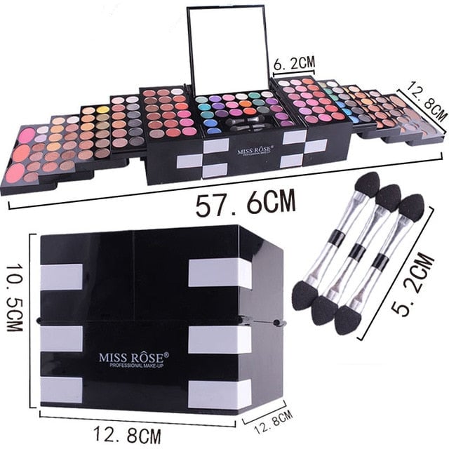 MISS ROSE Brand 180color Eyeshadow Palette Matte Nude Shimmer Long Lasting Eye Shadow Palette With Brush Eyebrow Powder Image 12