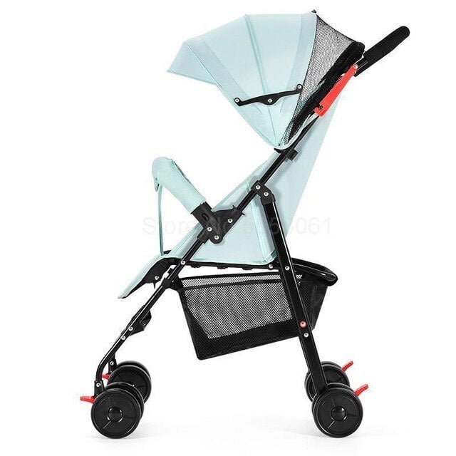 Pram can sit down lie baby big foldable baby simple shock absorber trolley pocket umbrella Image 6