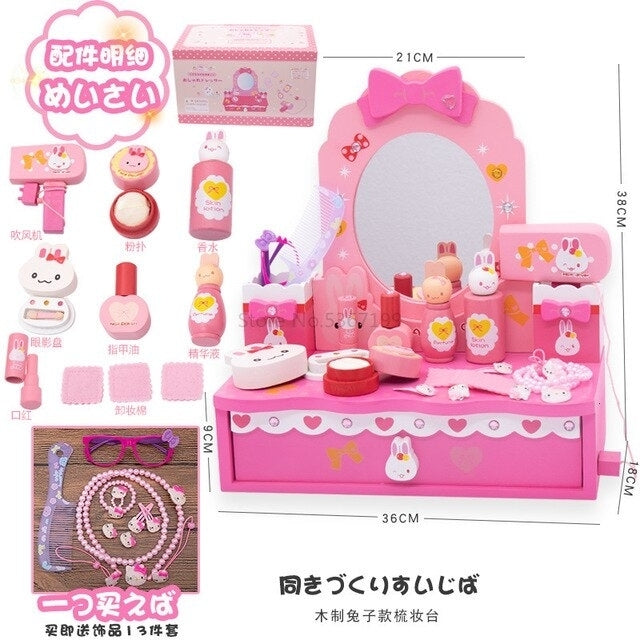 Girls over home childrens dresser toy set simulation baby makeup toy makeup box birthday gift Image 4