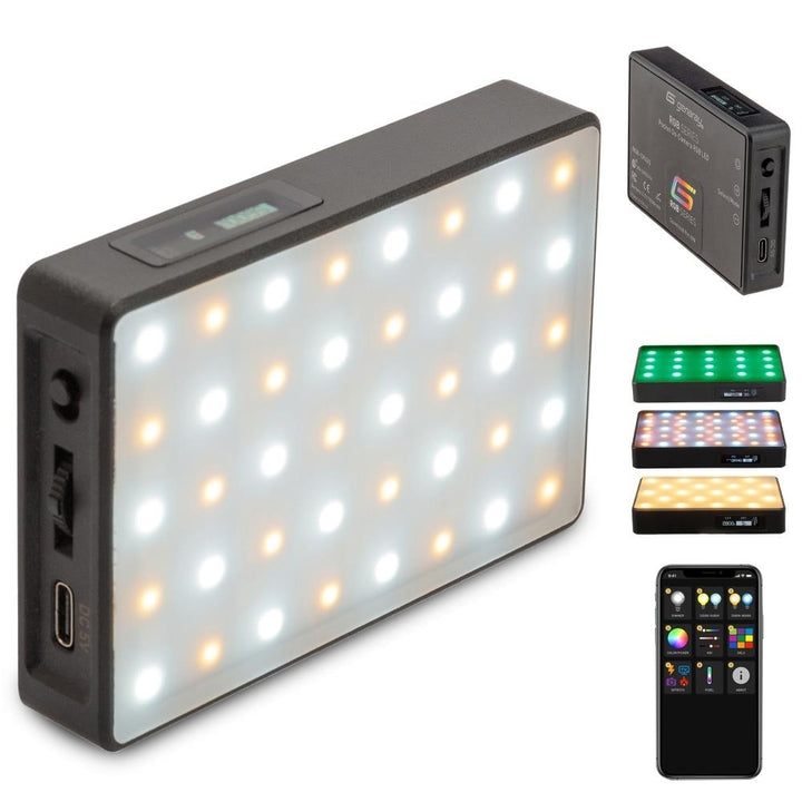 Genaray Pocket RGB LED Light Panel Photography 2800 to 8000K Color Temperature Image 1