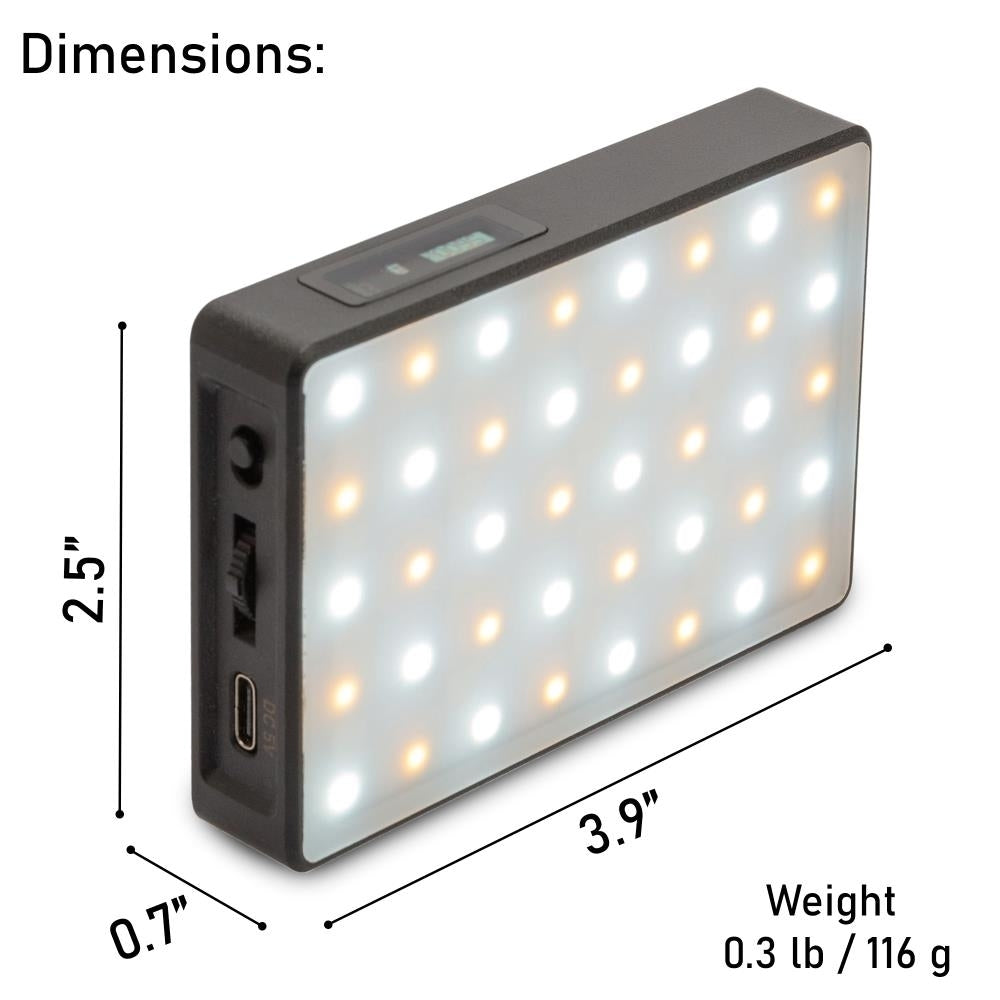 Genaray Pocket RGB LED Light Panel Photography 2800 to 8000K Color Temperature Image 7