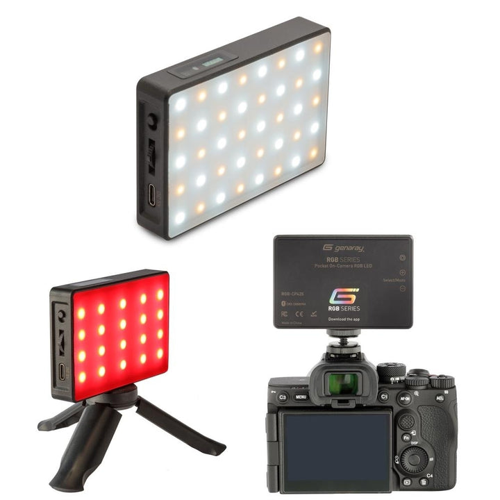 Genaray Pocket RGB LED Light Panel Photography 2800 to 8000K Color Temperature Image 10